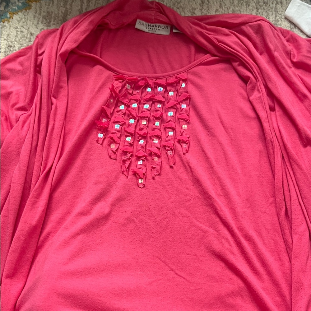 Fuchsia Embellished Blouse